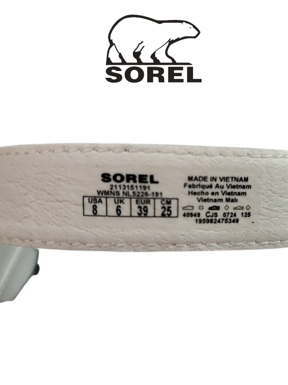 Sorel Chalk & Black Roam’n Clog™ RVT Leather Women's Shoe Size 8 - Picture 9 of 9